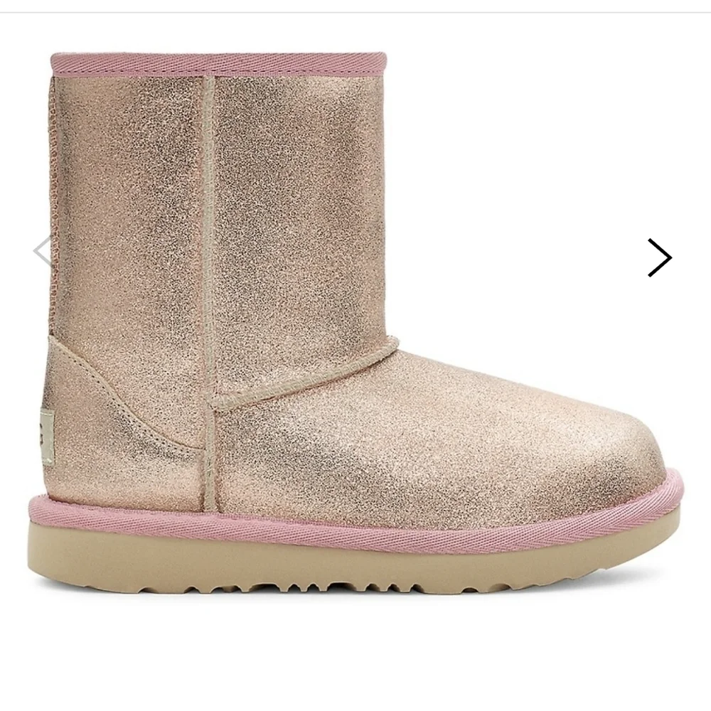 Ugg | Kid's Classic II Metallic Glitter Boots In Pink